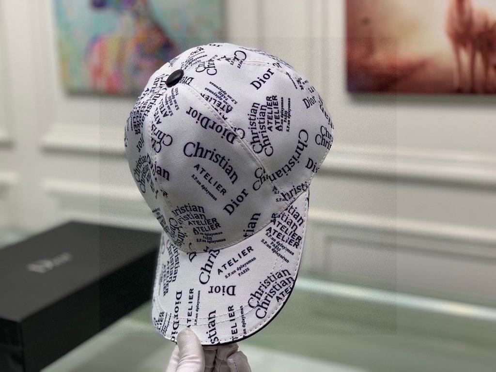 Dior.With box cloth bag, Dior (Dior) new original single baseball cap, Christian Dior silk screen, retro flavor, counter out-of-stock popular, 11 open mold customized, original canvas material   head layer cowhide, cotto