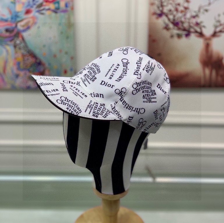 Dior.With box cloth bag, Dior (Dior) new original single baseball cap, Christian Dior silk screen, retro flavor, counter out-of-stock popular, 11 open mold customized, original canvas material   head layer cowhide, cotto