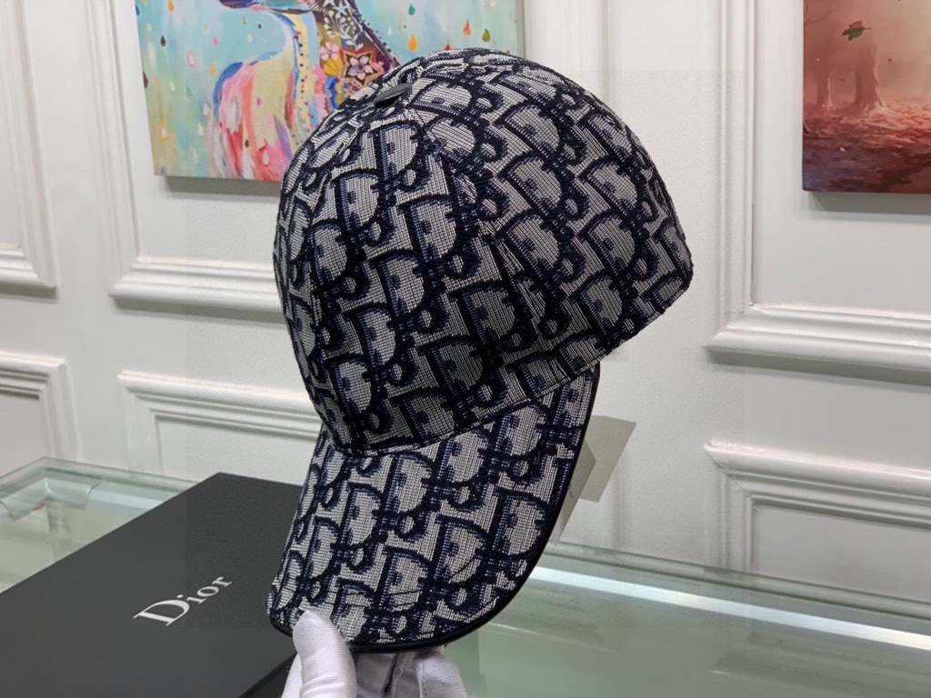 Dior baseball cap, Dior old flowerWith box cloth bag, Dior (Dior) new original single baseball cap, Dior old flower, retro flavor, counter out-of-stock popular, 11 open mold customized, original canvas material   head la