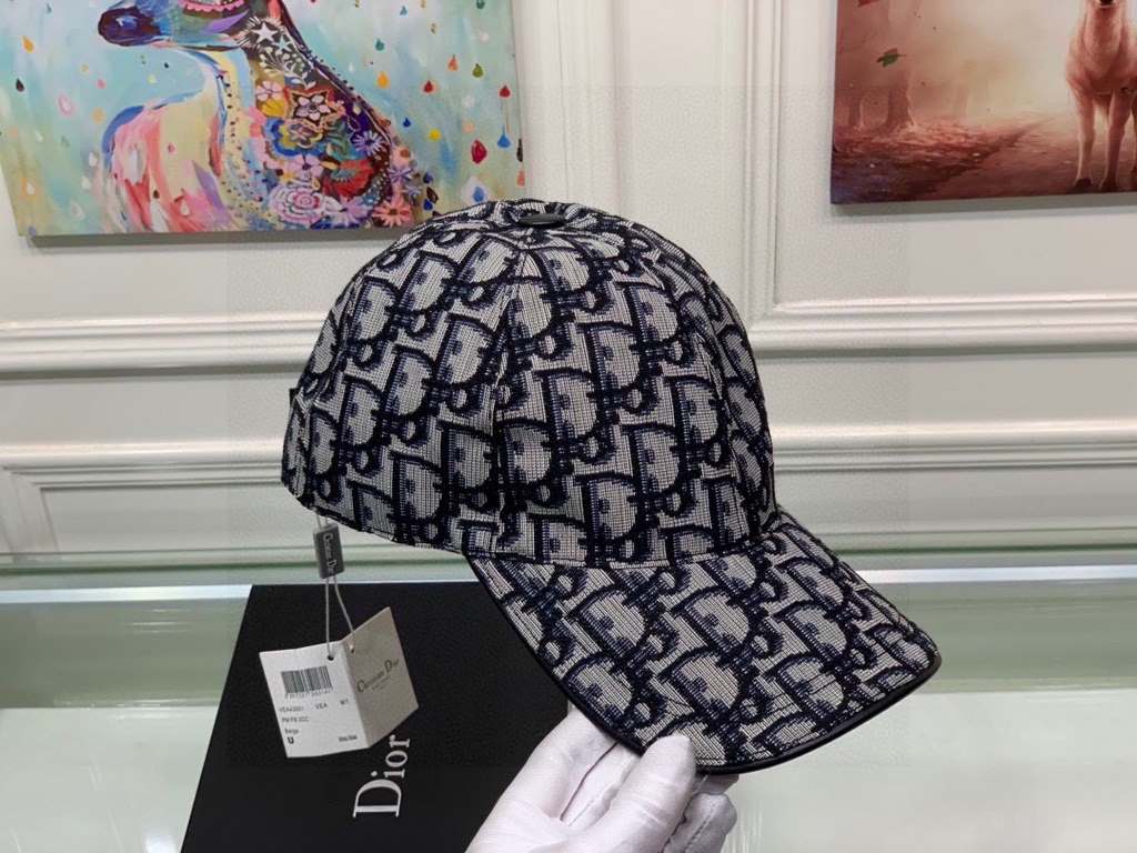 Dior baseball cap, Dior old flowerWith box cloth bag, Dior (Dior) new original single baseball cap, Dior old flower, retro flavor, counter out-of-stock popular, 11 open mold customized, original canvas material   head la