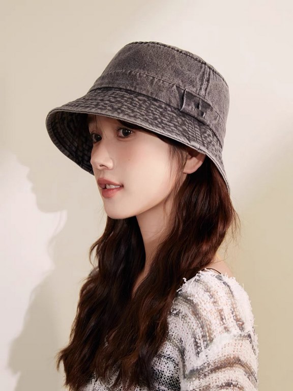 DIOR Dior fisherman hat women show face small 2023 new washed and old Harajuku style sunshade basin hat summer sunscreen hat