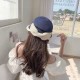 ￥Dior Dior Dior Duck Tongue Straw Hat, Sun Hat, Color Blocking Design, Head Circumference 57cm