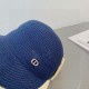 ￥Dior Dior Dior Duck Tongue Straw Hat, Sun Hat, Color Blocking Design, Head Circumference 57cm