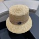 Dior Dior spring and summer new Korean version of the net red pop models straw hat, sun hat, beach sun hat cap, celebrity style, with webbing