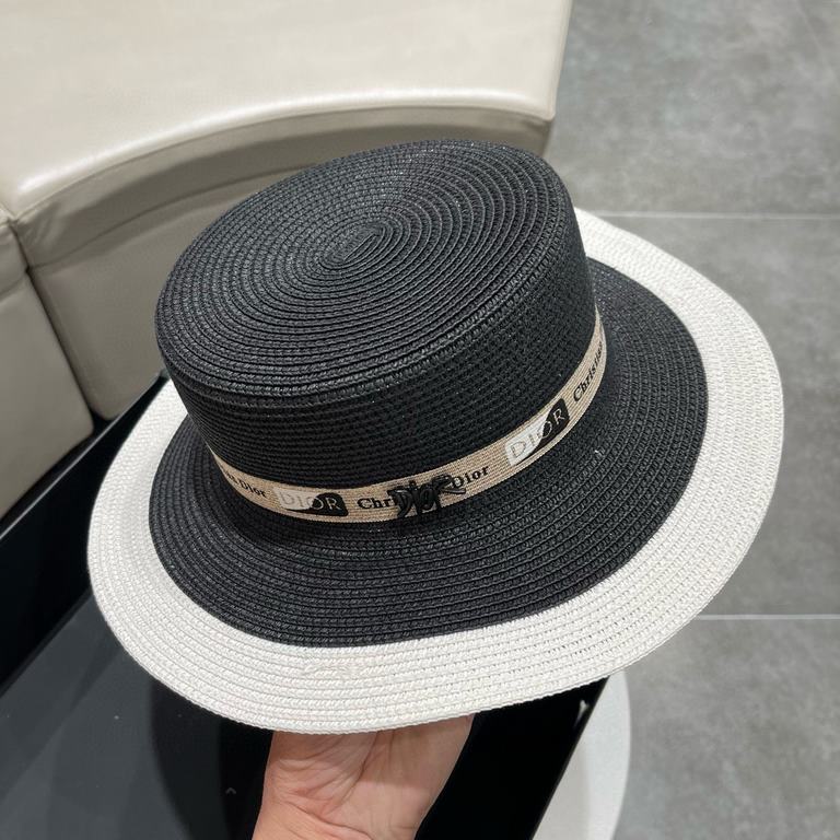 Dior Dior straw hat, 23 years new haute couture model straw hat, made of imported paper straw, head circumference 57cm