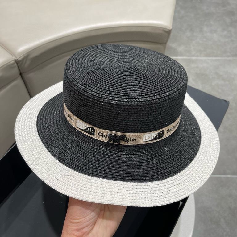 Dior Dior straw hat, 23 years new haute couture model straw hat, made of imported paper straw, head circumference 57cm