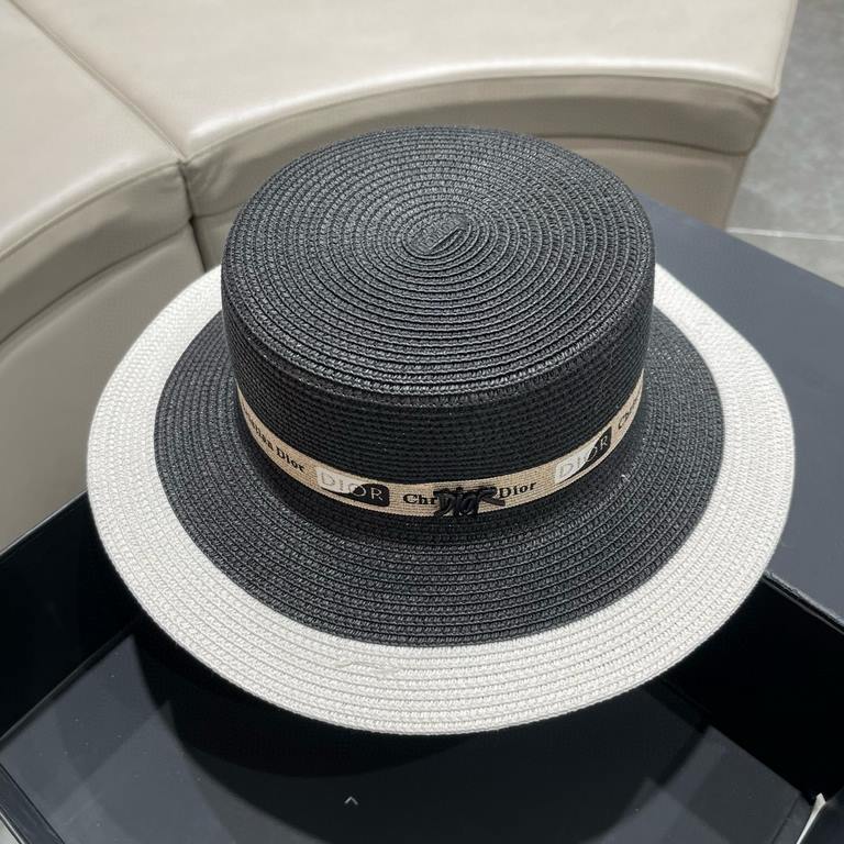 Dior Dior straw hat, 23 years new haute couture model straw hat, made of imported paper straw, head circumference 57cm