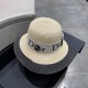 DIOR Dior 2023 early spring new Korean version of the casual straw hat   new models round top fine straw bowler hat straw hat [love] [love] workmanship details fine, simple and generous, versatile single product ~ out of