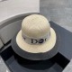 DIOR Dior 2023 early spring new Korean version of the casual straw hat   new models round top fine straw bowler hat straw hat [love] [love] workmanship details fine, simple and generous, versatile single product ~ out of