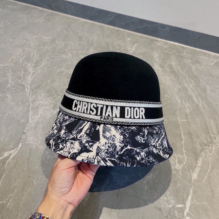 ￥Dior Dior 23 new fall and winter hat, tweed cap, 100% wool % head circumference 57cm