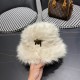 Dior Dior imitation fur mink hair hat women's fall and winter plush fisherman hat khaki senior show face small warm ear protection thunderbolt hat