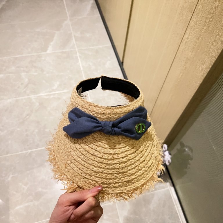 with dust bag [Dior Dior] 2023 new raffia pop sun hat hollow cap, big name shipment, super convenient! Good ride! Out on the street must