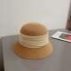 Dior Dior new straw hat, celebrity style bowler hat, head circumference 57cm