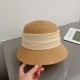 Dior Dior new straw hat, celebrity style bowler hat, head circumference 57cm