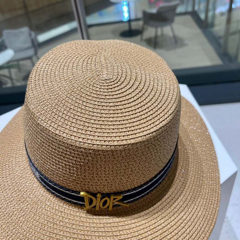 Dior Dior straw hat, sun hat, sun protection head circumference 57cm