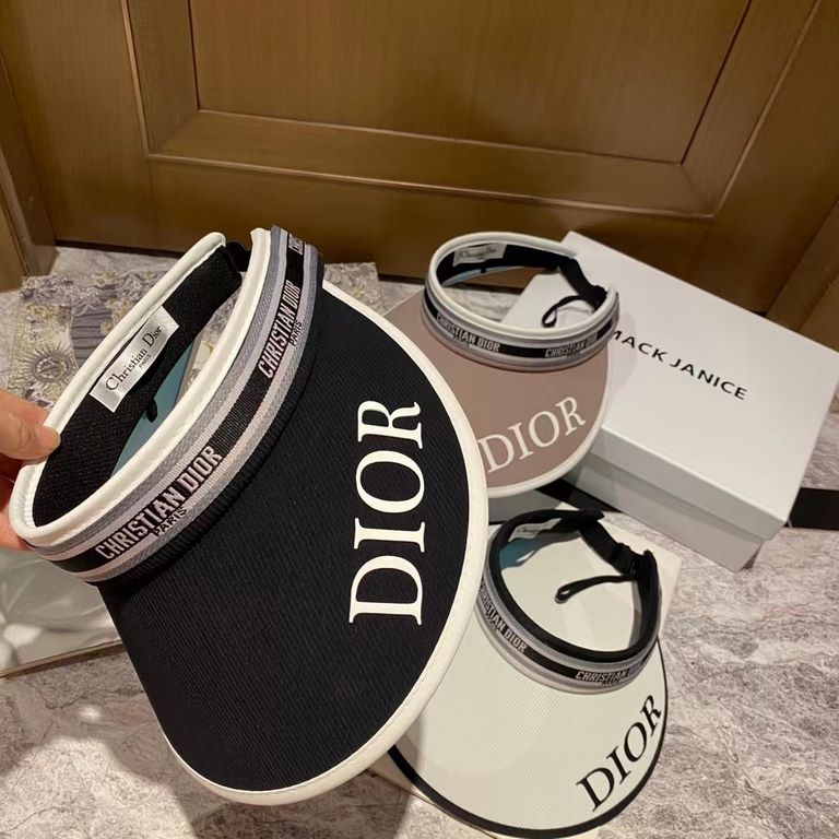 Dior Dior summer new sports style hair band hollow capSimple letters sports style, black and white color, fashionable and versatile