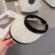 Dior Dior Beaded Hollow Top Hairband, High-end Customized Sun Hat, Black White Beige