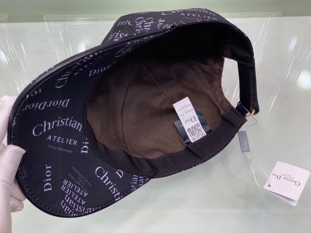 With box bag, Dior (Dior) new original single baseball cap, Christian Dior silk screen, retro flavor, counter out of stock popular, 11 open mold customized, original canvas material   head layer cowhide, cotton lining, l