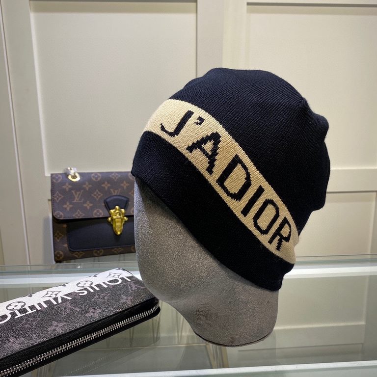 With dust bagDIOR Dior original single hat official website new love] [love] wool cashmere double-sided hat    positive and negative are the same Oh! Warm and stylish, simple and generous, more fashionable high-end atmos