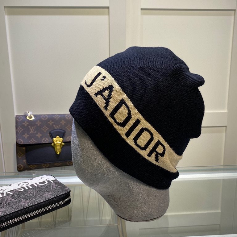 With dust bagDIOR Dior original single hat official website new love] [love] wool cashmere double-sided hat    positive and negative are the same Oh! Warm and stylish, simple and generous, more fashionable high-end atmos