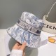 The original single quality [Dior DIOR] official website synchronization on-line landscape painting Korean version of the new heavy custom models 11 original single quality men and women universal fisherman hat Mianma ge