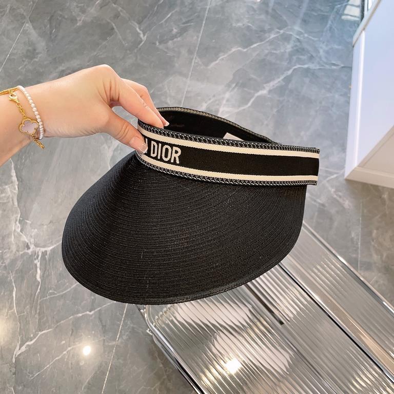 Dior order model high quality thin braid hollow top hatSummer shading shell hollow cap, large brim widening 180 ° full face sunscreenEfficient sunshade, show face small style, big head baby rest assured that the hand!