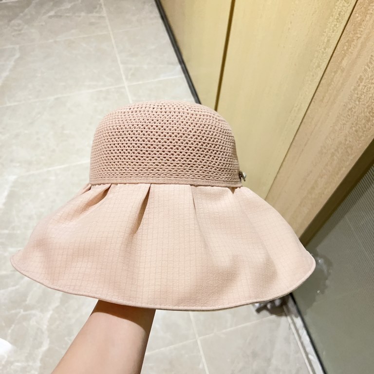 with dust bag [Dior Dior] 2023 spring and summer models of simple large-brimmed bow fisherman's hat, the big models are super good with the big brands, hurry to get it!