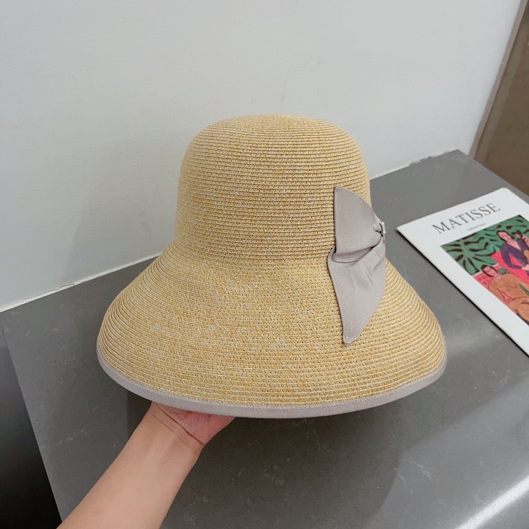 Dior Dior straw hat, foldable sun hat, celebrity temperament model, multi-color Head circumference 57cm