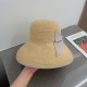 Dior Dior straw hat, foldable sun hat, celebrity temperament model, multi-color Head circumference 57cm