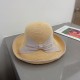 Dior Dior straw hat, foldable sun hat, celebrity temperament model, multi-color Head circumference 57cm