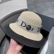 DIOR Dior 2023 early spring new Korean version of the casual straw hat   new models round top fine straw bowler hat straw hat [love] [love] workmanship details fine, simple and generous, versatile single product ~ out of