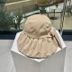 DIOR Dior fisherman hat female summer new large brim cover the whole face vinyl sun hat sunscreen sun hat UV sun hat children