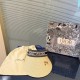 with dust bag [DIOR Dior] 2023 summer new small fragrance wind popping sun hat hollow cap, the big name shipment, super convenient! Good ride! Out on the street must