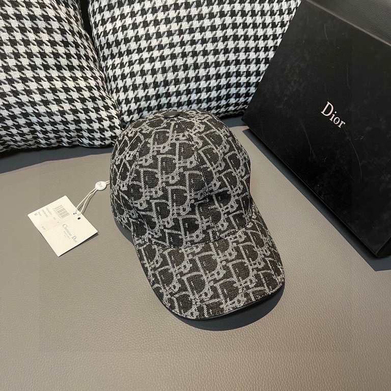 DiorWith box cloth bag, Dior (Dior) new original single baseball cap, Dior old flower, retro flavor, counter out-of-stock popular, 11 open mold customized, original canvas material   head layer cowhide, cotton lining, li