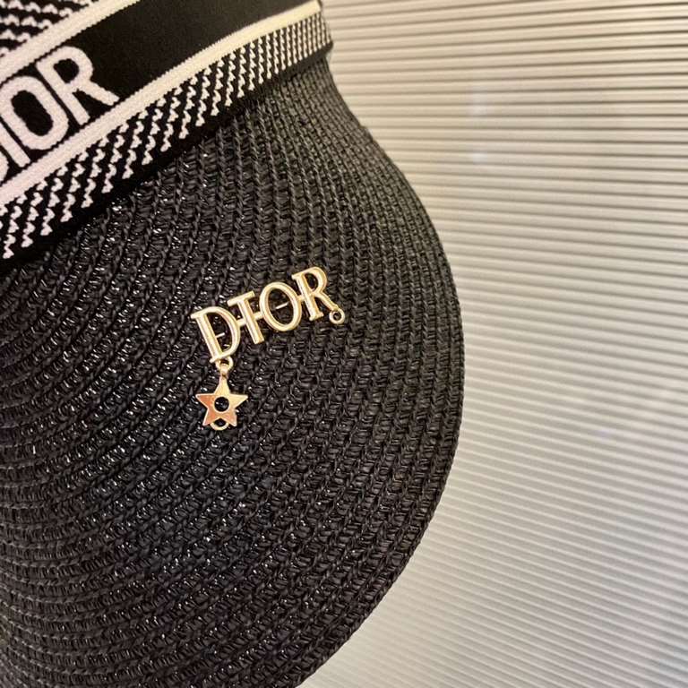 with dust bag [DIOR Dior] 2023 summer new small fragrance wind popping sun hat hollow cap, the big name shipment, super convenient! Good ride! Out on the street must