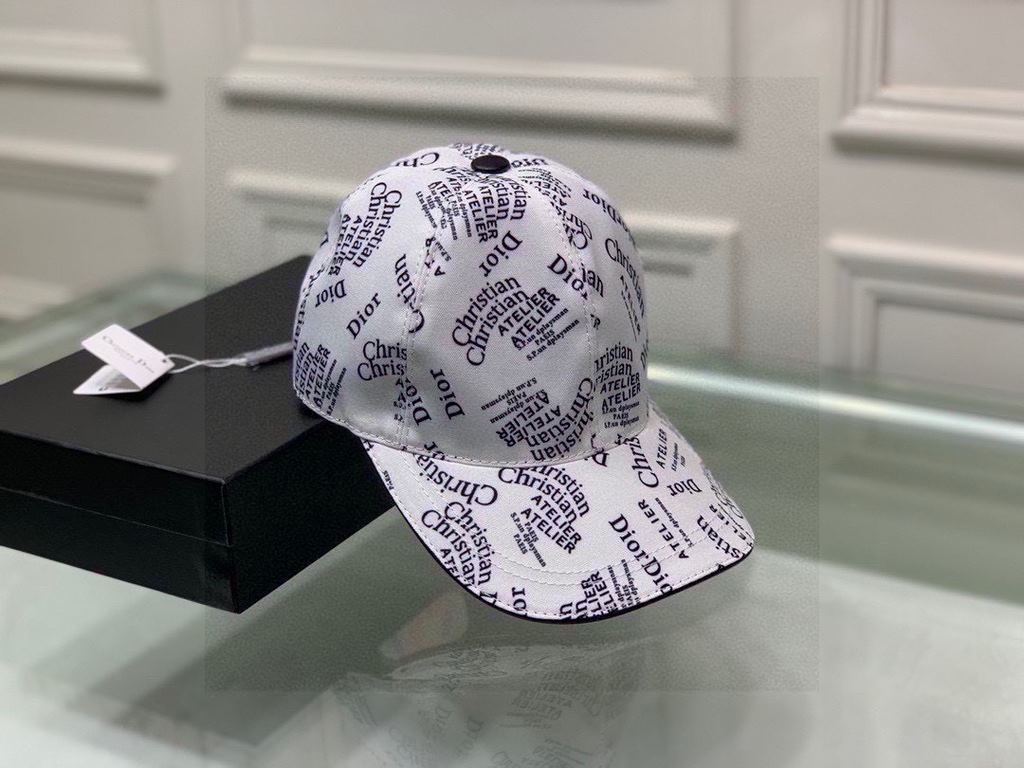 Dior.With box cloth bag, Dior (Dior) new original single baseball cap, Christian Dior silk screen, retro flavor, counter out-of-stock popular, 11 open mold customized, original canvas material   head layer cowhide, cotto