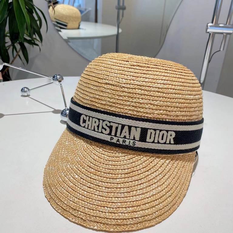 ￥Dior Dior Wheat Straw Duck Hat, Haute Couture, High Density Production, Head Circumference 57cm