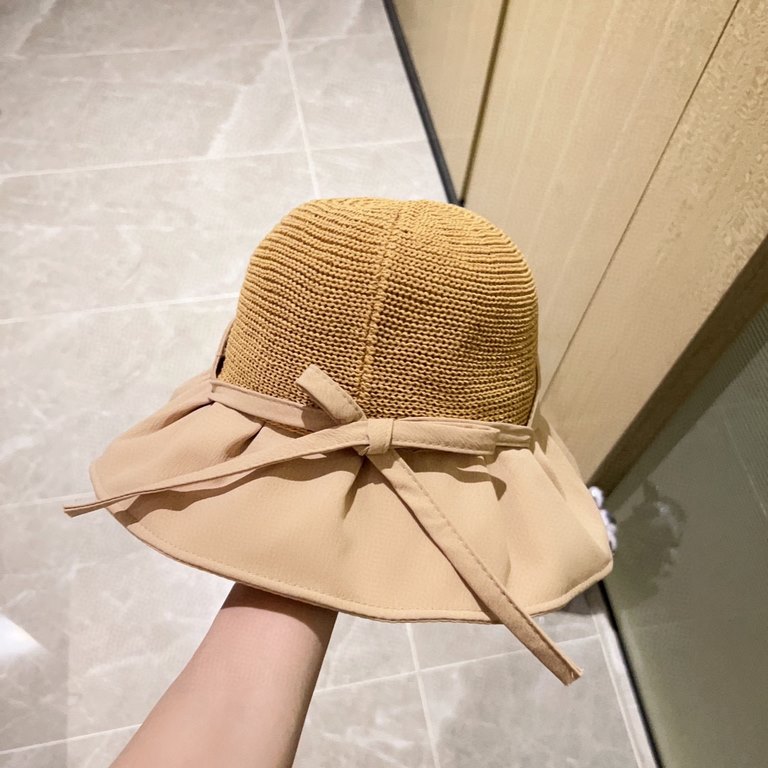 with dust bag [Dior Dior] 2023 spring and summer models of simple splicing slanting fisherman's hat, the big models are super good with the big brands, hurry to get it!