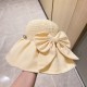 with dust bag [Dior Dior] 2023 spring and summer models of simple large-brimmed bow fisherman's hat, the big models are super good with the big brands, hurry to get it!