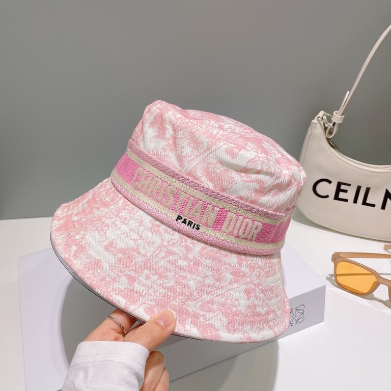 The original single quality [Dior DIOR] official website synchronization on-line landscape painting Korean version of the new heavy custom models 11 original single quality men and women universal fisherman hat Mianma ge