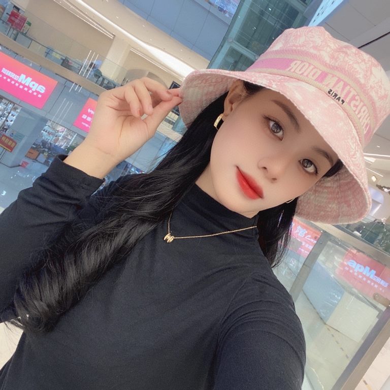 The original single quality [Dior DIOR] official website synchronization on-line landscape painting Korean version of the new heavy custom models 11 original single quality men and women universal fisherman hat Mianma ge