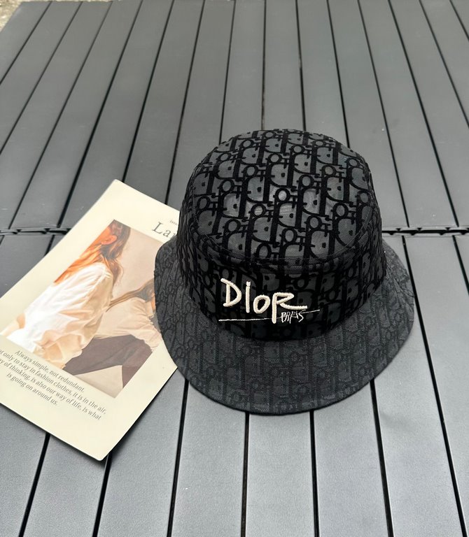 Dior DIOR2021 spring and summer new LOGO fisherman's hat is very temperamental!Pure handmade Arts and crafts Fan, with the effect of soft and comfortable, super thin!