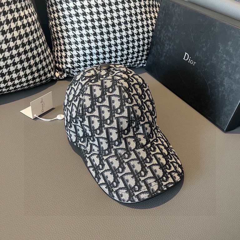 DiorWith box cloth bag, Dior (Dior) new original single baseball cap, Dior old flower, retro flavor, counter out-of-stock popular, 11 open mold customized, original canvas material   head layer cowhide, cotton lining, li