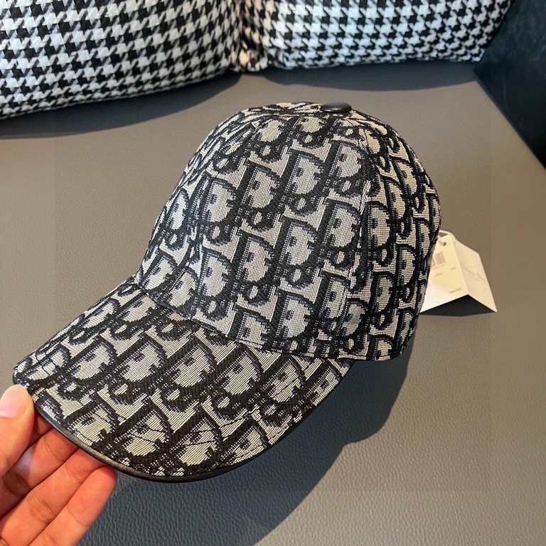 DiorWith box cloth bag, Dior (Dior) new original single baseball cap, Dior old flower, retro flavor, counter out-of-stock popular, 11 open mold customized, original canvas material   head layer cowhide, cotton lining, li