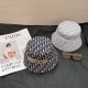 Dior Old Flower Fisherman's Hat 2021   Super good-looking and fashionable model Whoever wears it, whoever is beautiful!Embroidery, one size fits all, black and gray.