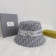 Dior Old Flower Fisherman's Hat 2021   Super good-looking and fashionable model Whoever wears it, whoever is beautiful!Embroidery, one size fits all, black and gray.