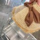 Dior summer new raffia hair band hollow capHandmade bow   decoration, sweet and lovelyHandmade, Japan and South Korea color, summer little cute