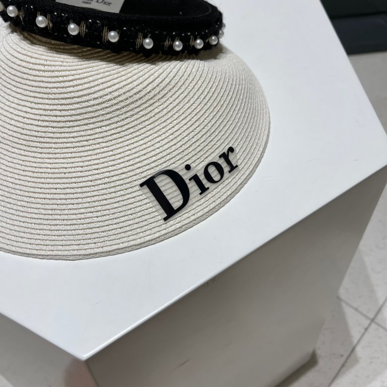 [DIOR Dior] 2023 new explosive counter synchronized sun hat hollow cap, super convenient! Good ride! Out on the street must have