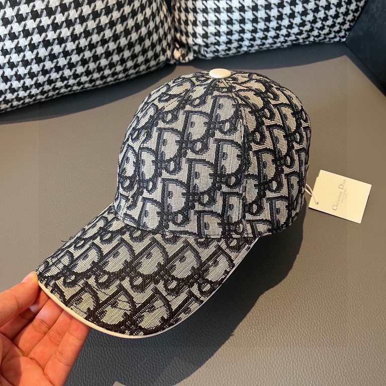 DiorWith box cloth bag, Dior (Dior) new original single baseball cap, Dior old flower, retro flavor, counter out-of-stock popular, 11 open mold customized, original canvas material   head layer cowhide, cotton lining, li