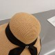 Dior Dior summer new raffia straw hat, haute couture, foldable, handmade crocheted, easy to carry on trips, head circumference 57cm